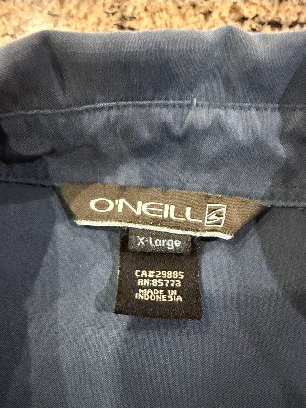 O'Neill Men's Short-Sleeve Button-Up Shirt in Slate Blue - Picture 3 of 7